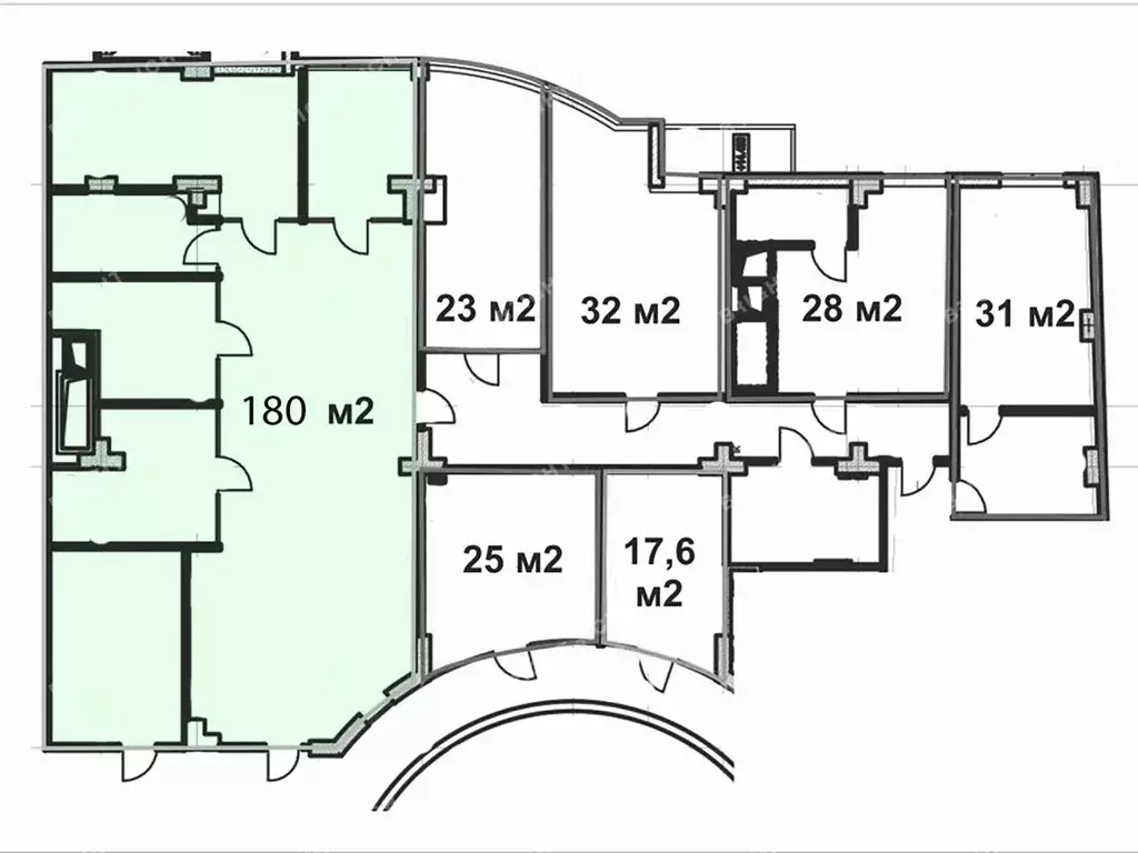 Офис в Санкт-Петербург Петроградская наб., 22 (180 м) - Фото 1