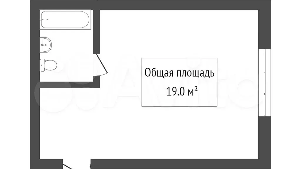 Квартира-студия, 17,3 м, 1/10 эт. - Фото 0
