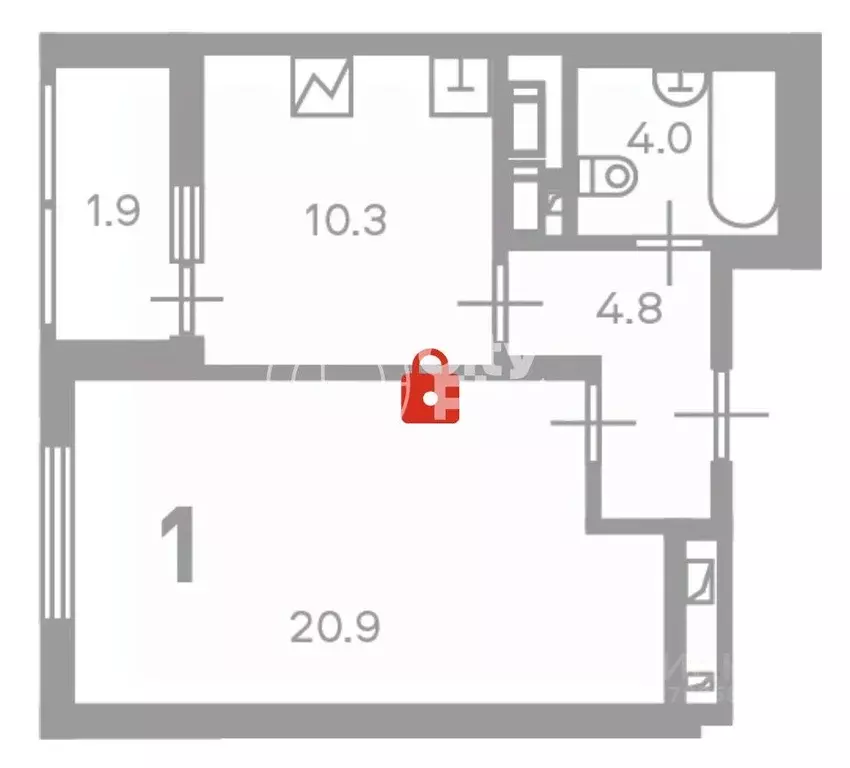 1-к кв. Москва Кусковская ул., 12/1 (40.0 м) - Фото 2