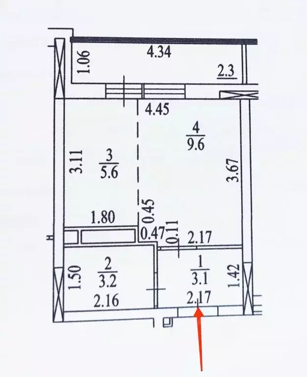 Студия Кировская область, Киров ул. Краснополянская, 5 (21.5 м) - Фото 2
