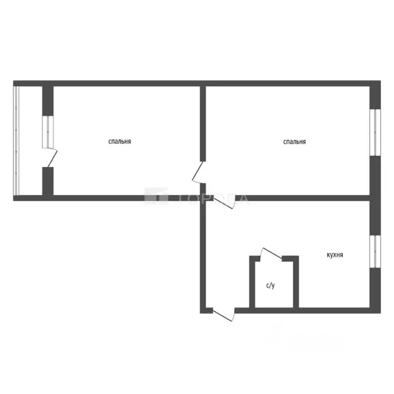 2-к кв. Алтайский край, Барнаул ул. Гущина, 197 (42.8 м) - Фото 2
