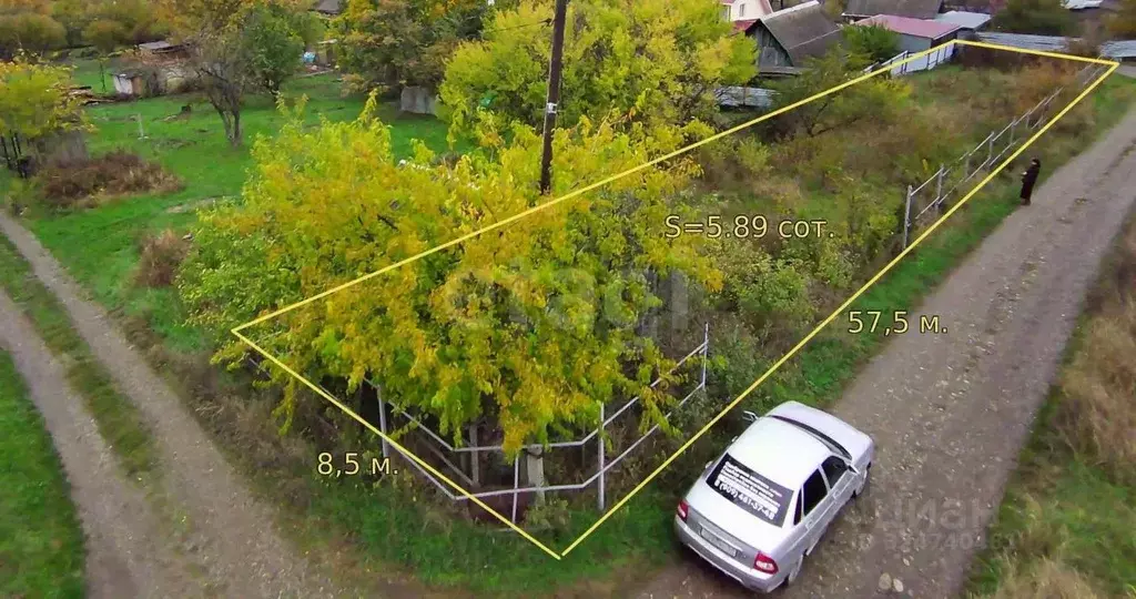 Участок в Адыгея, Майкоп Звездочка СНТ, ул. Виноградная (5.89 сот.) - Фото 1