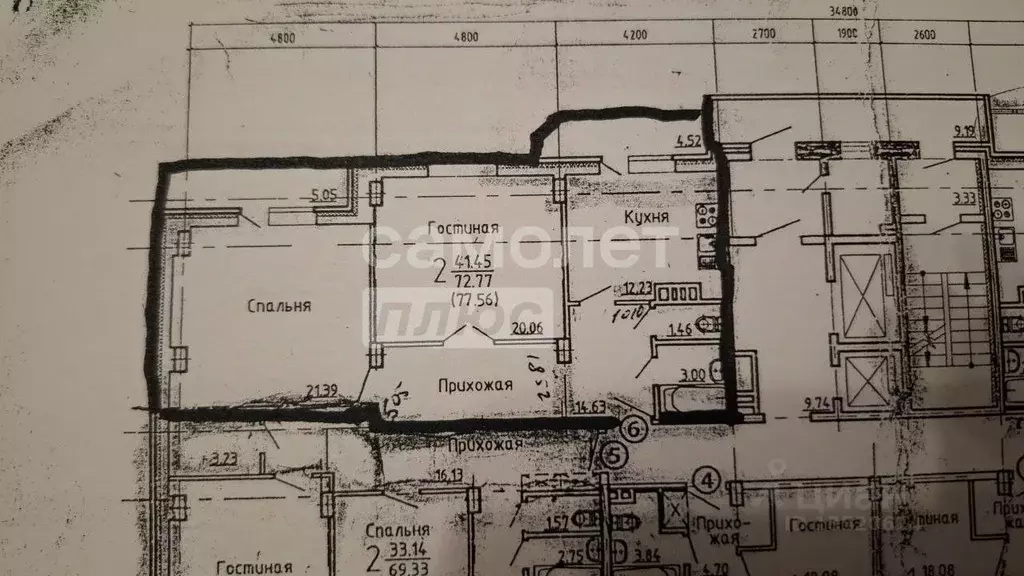 2-к кв. Воронежская область, Воронеж ул. Челюскинцев, 101В (72.9 м) - Фото 2