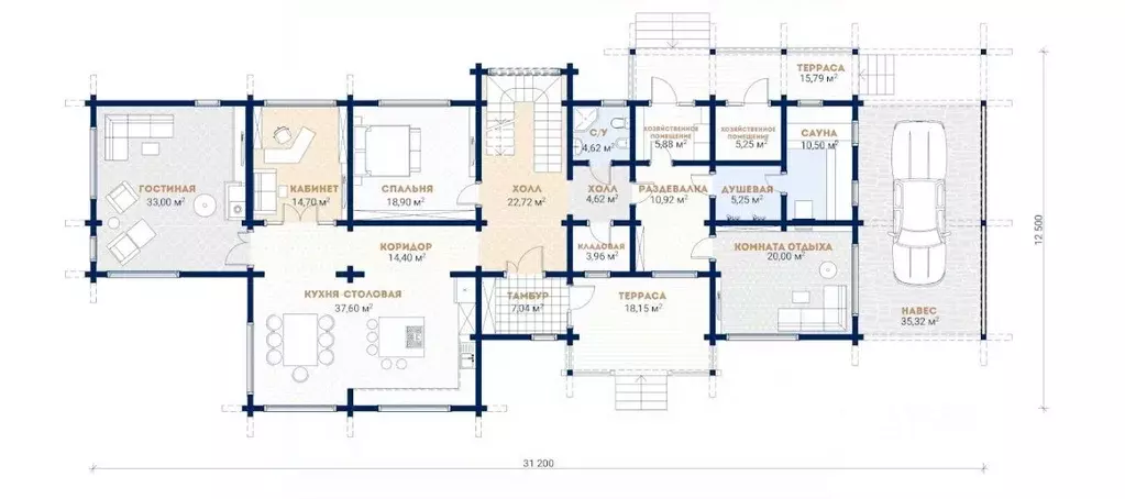 Дом в Ленинградская область, Всеволожский район, Куйвозовское с/пос, ... - Фото 2