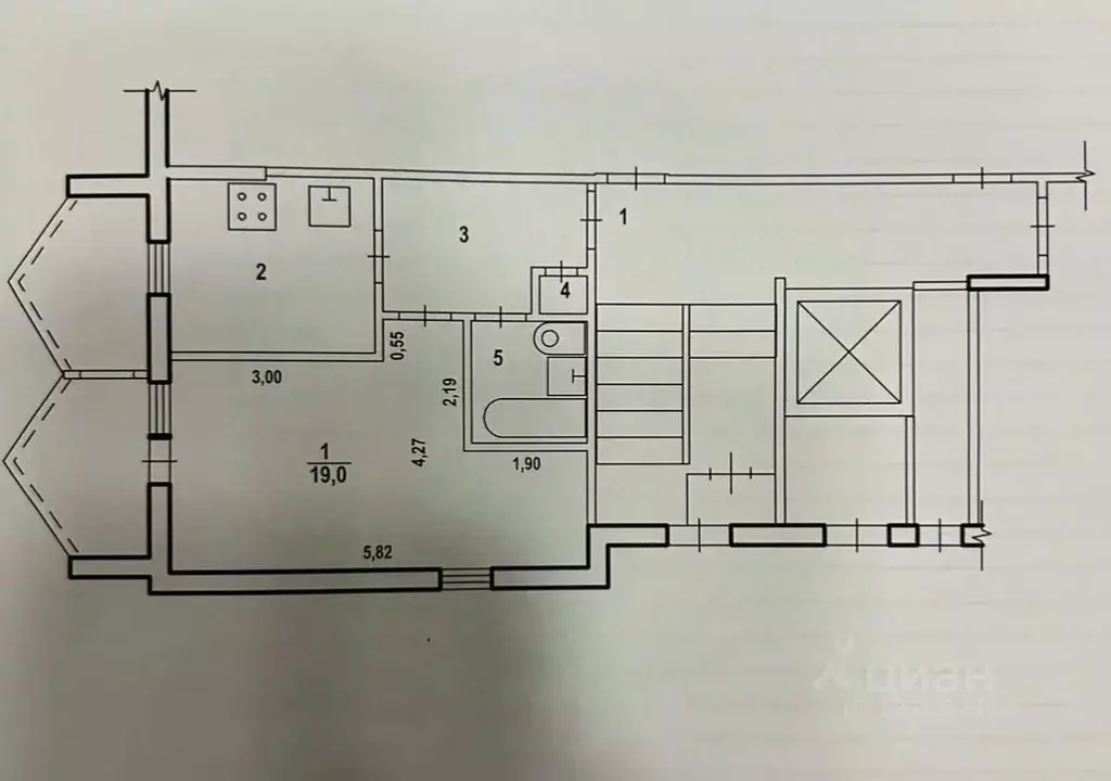 1-к кв. Волгоградская область, Волгоград бул. Энгельса, 35 (35.4 м) - Фото 2