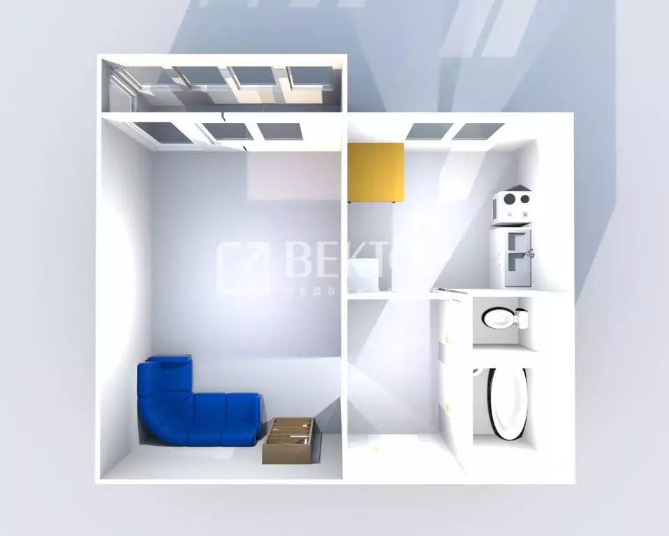 1-к кв. Ярославская область, Рыбинский муниципальный округ, пос. ... - Фото 2