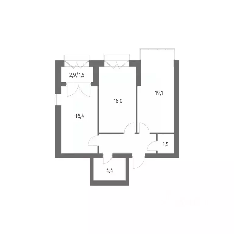2-к кв. Санкт-Петербург ул. Академика Константинова, 1к1 (70.4 м) - Фото 0