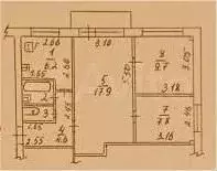 3-к. квартира, 49,4 м, 3/5 эт. - Фото 0