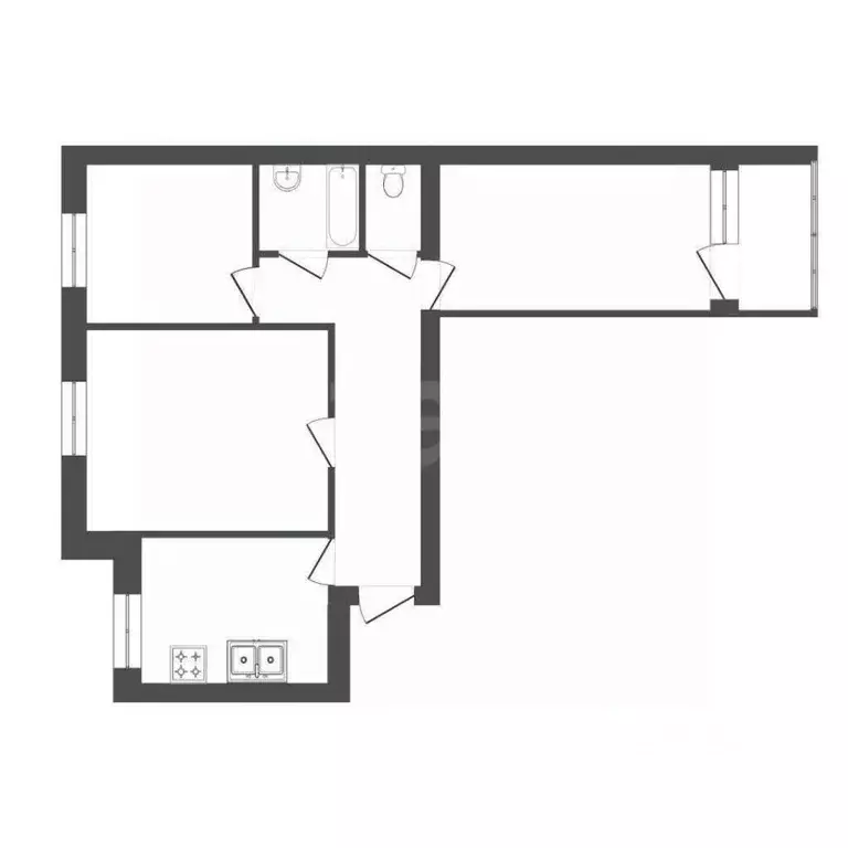 3-к кв. Тюменская область, Тюмень Народная ул., 6 (61.0 м) - Фото 1