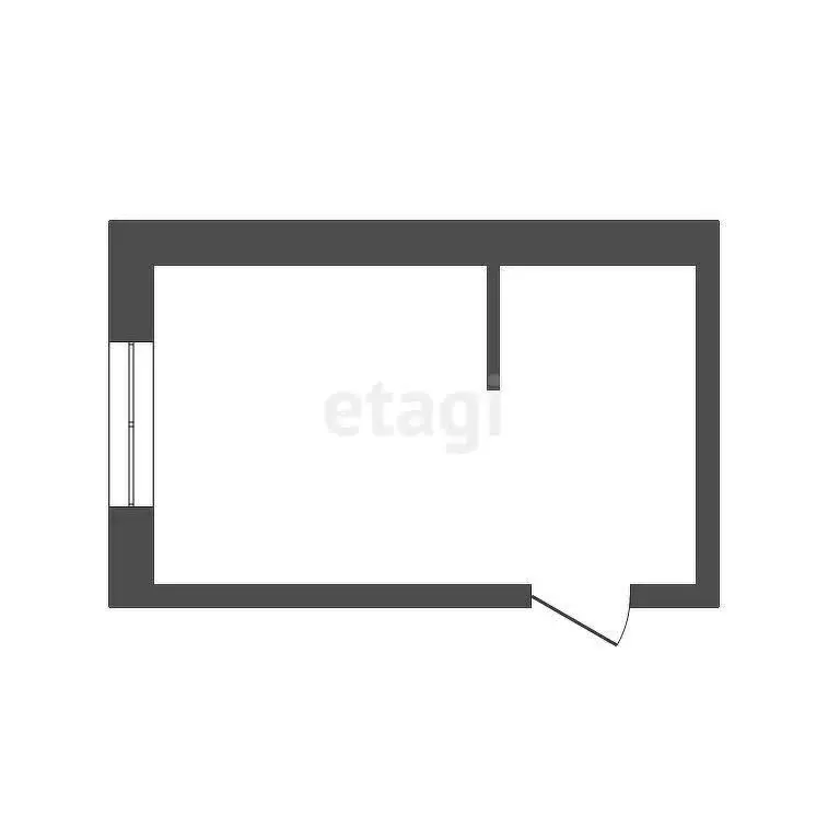 1к в -комнатной квартире (19.1 м) - Фото 1