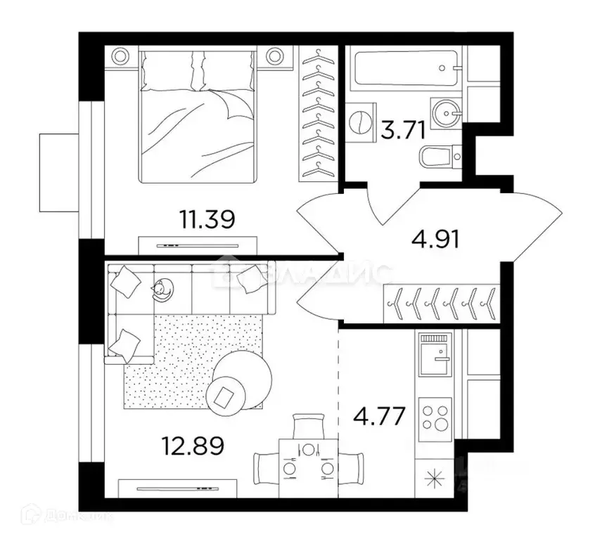 Продаётся 2-к квартира, 37.7 м - Фото 0