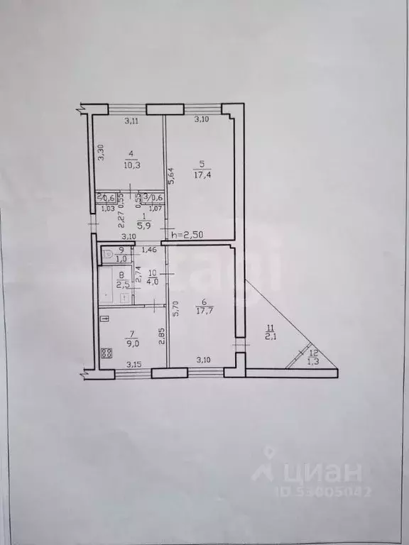 3-к кв. Забайкальский край, Чита 1-й мкр, 13 (69.0 м) - Фото 2
