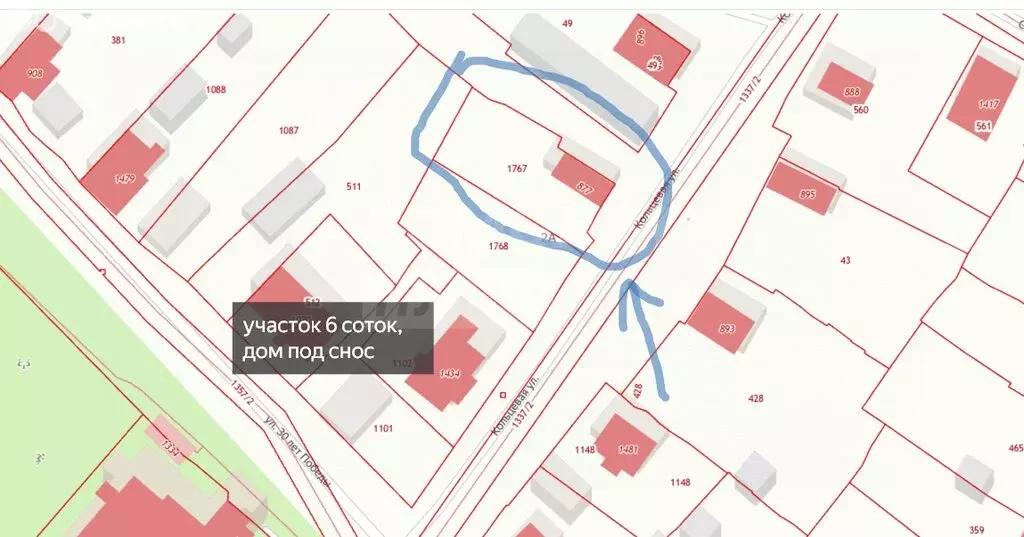 Участок в село Подгородняя Покровка, Кольцевая улица, 2 (6 м) - Фото 0