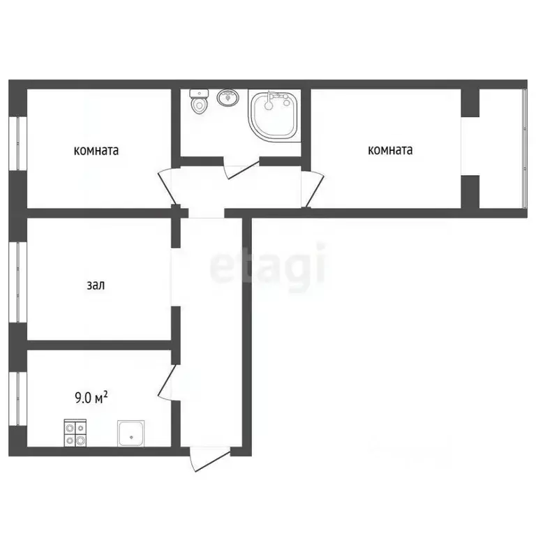 3-к кв. Владимирская область, Муром Красногвардейская ул., 65 (64.4 м) - Фото 1