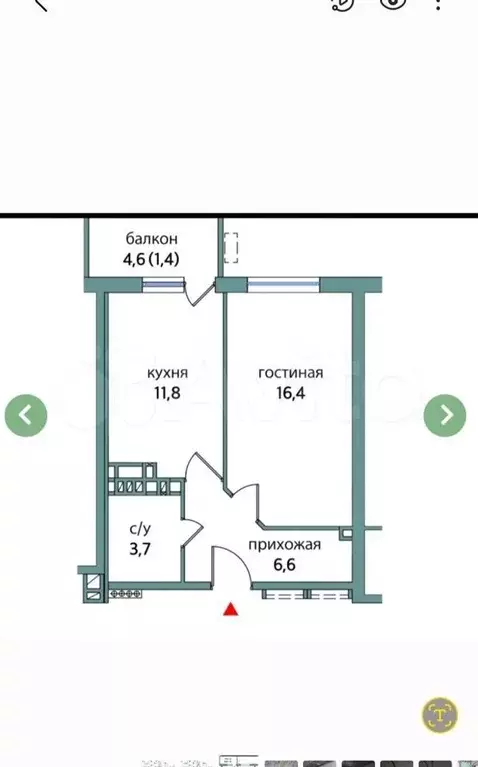 1-к. квартира, 40 м, 4/25 эт. - Фото 0