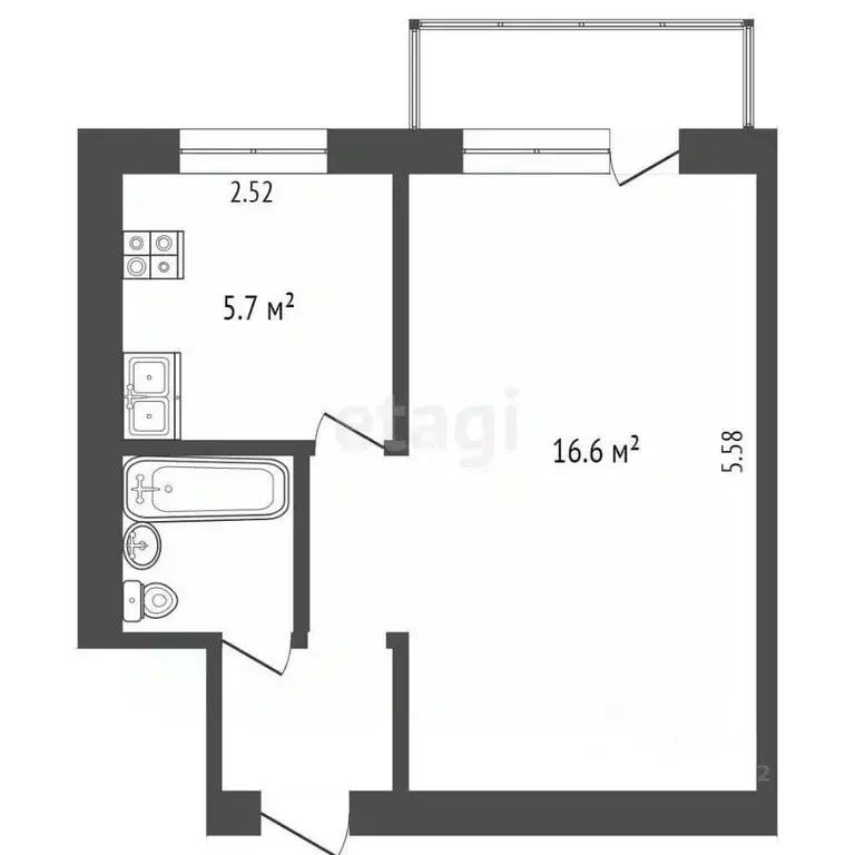 1-к кв. Вологодская область, Вологда Мишкольцская ул., 11 (29.4 м) - Фото 0