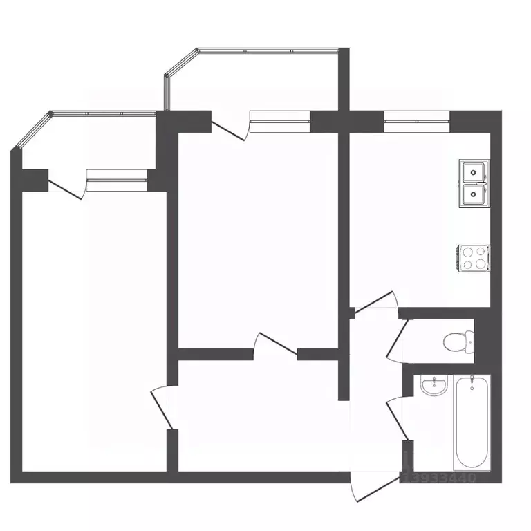 2-к кв. Тюменская область, Тюмень ул. Московский Тракт, 141к3 (65.0 м) - Фото 1