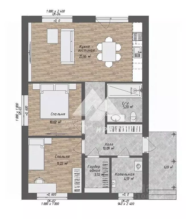 Дом в Алтайский край, Первомайский район, с. Фирсово Цветочная ул. (70 ... - Фото 2