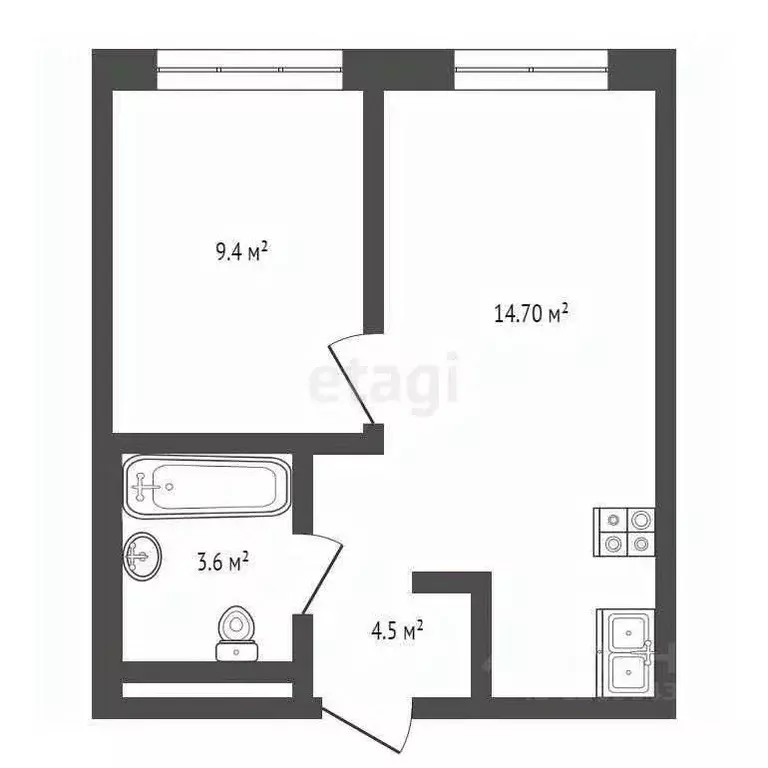 1-к кв. Москва Митинский Лес жилой комплекс, 2.3 (32.2 м) - Фото 1