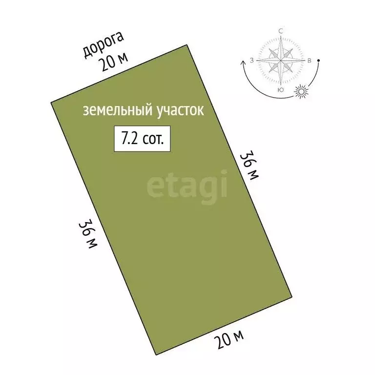 Участок в Солнечная Долина, Уютная улица (7.25 м) - Фото 1