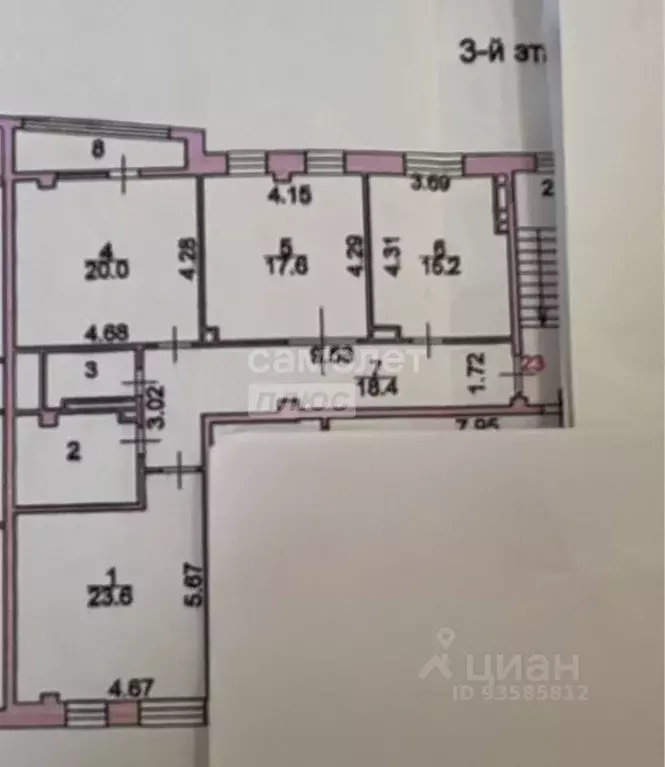 3-к кв. Курская область, Курск Тускарная ул., 26С (104.6 м) - Фото 2