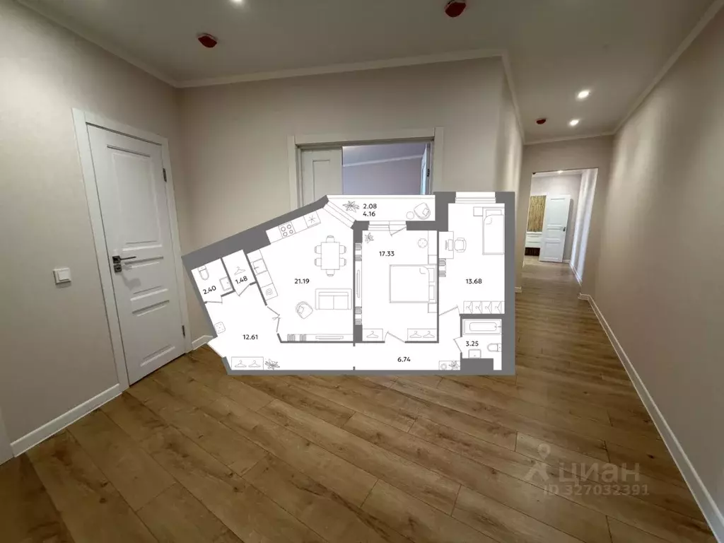 2-к кв. Санкт-Петербург ул. Кустодиева, 7к1 (84.0 м) - Фото 1