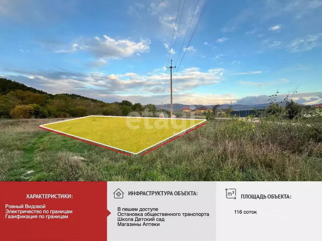 Участок в Крым, Симферопольский район, Добровское с/пос, с. Заречное ... - Фото 1