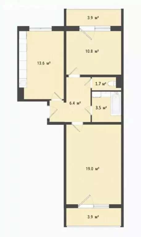 2-комнатная квартира: Омск, микрорайон Заозёрный, улица Сергея ... - Фото 1