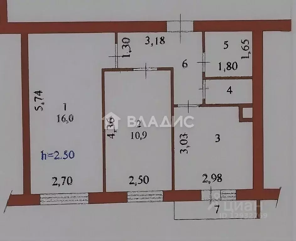 2-к кв. Пензенская область, Пенза ул. Сузюмова, 9 (47.2 м) - Фото 2