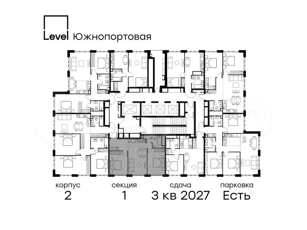 3-к. квартира, 57,4 м, 46/47 эт. - Фото 1
