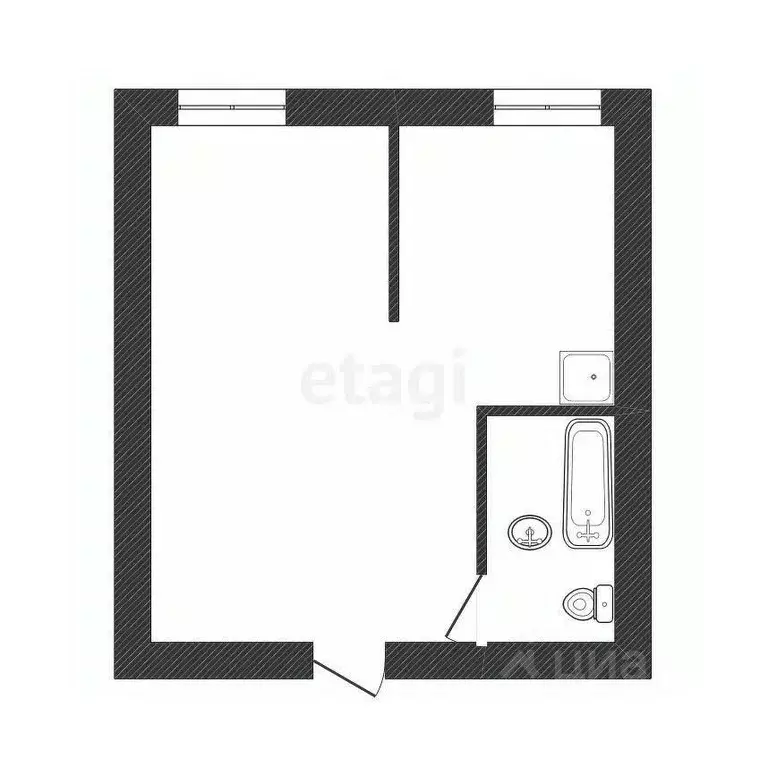 Студия Белгородская область, Белгород ул. Каштановая, 14 (26.8 м) - Фото 1