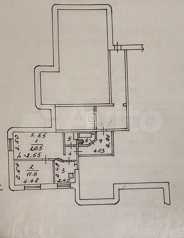 2-к. квартира, 53,4 м, 1/8 эт. - Фото 0