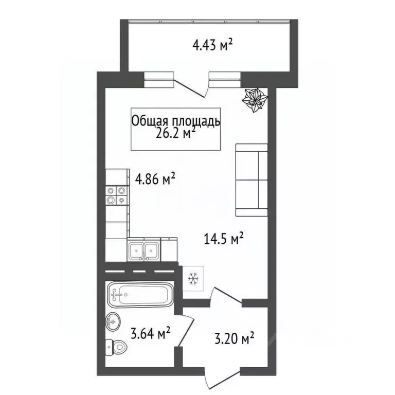 Студия Новосибирская область, Новосибирск ул. Лейтенанта Амосова, 74 ... - Фото 1