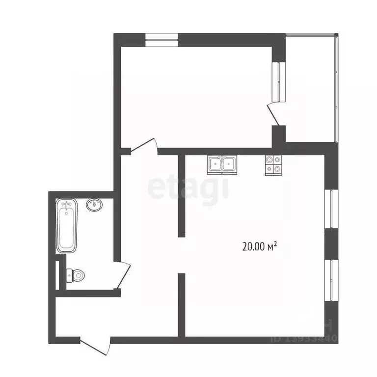 1-к кв. Тюменская область, Тюмень ул. Мельникайте, 2к8 (49.1 м) - Фото 1