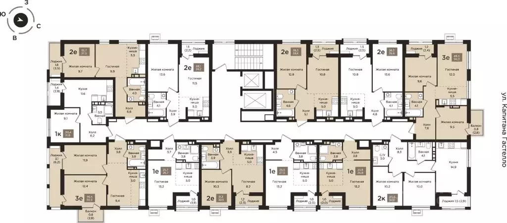 1-к кв. Пермский край, Пермь ул. Капитана Гастелло, 21 (31.8 м) - Фото 2