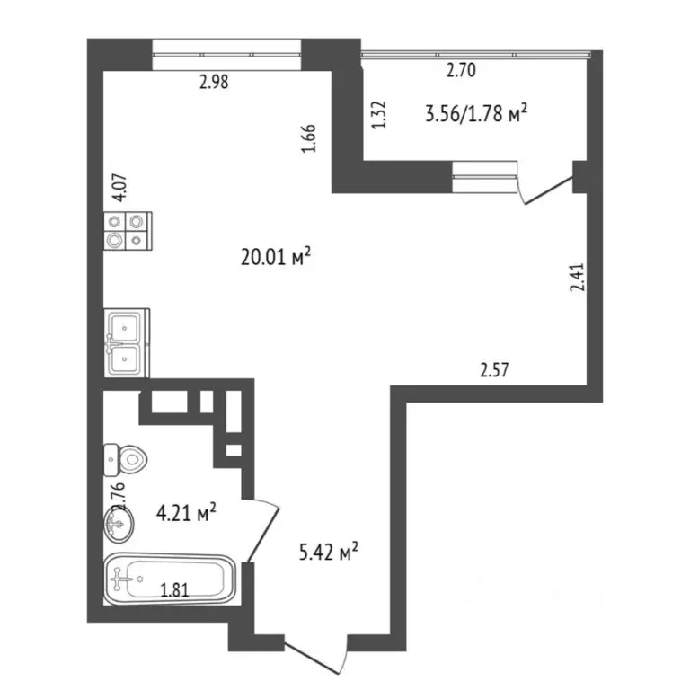 Студия Тюменская область, Тюменский муниципальный округ, д. Патрушева ... - Фото 2