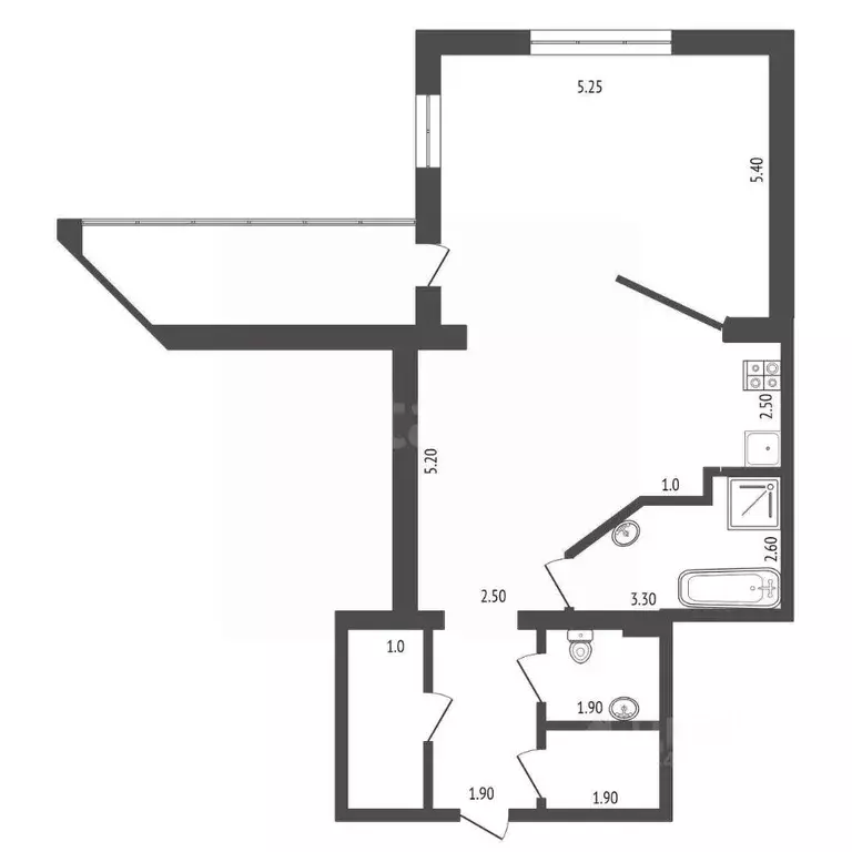 Студия Челябинская область, Челябинск ул. Крупской, 46 (76.5 м) - Фото 1