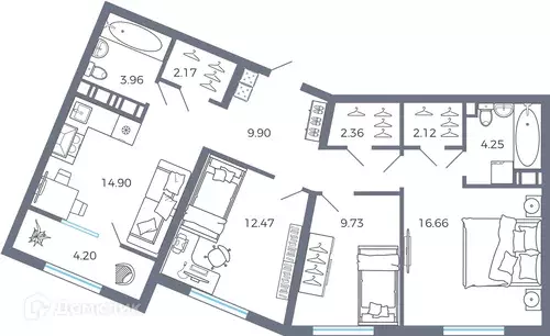 Продаётся 3-к квартира, 82.6 м - Фото 0