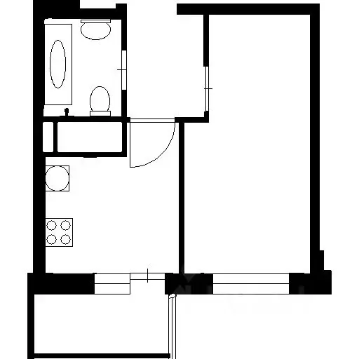 1-к кв. Татарстан, Казань Тэцевская ул., 4А (29.0 м) - Фото 1