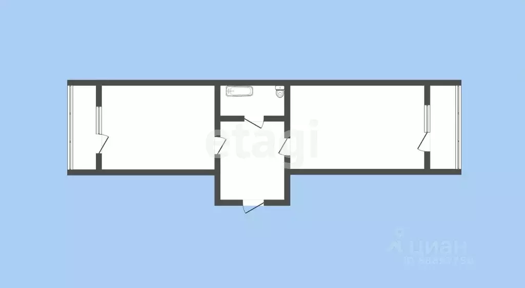 1-к кв. Карачаево-Черкесия, Черкесск Международная ул., 56 (58.34 м) - Фото 1