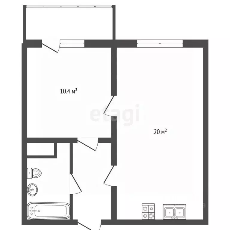 1-к кв. Санкт-Петербург ул. Архивная, 7 (38.1 м) - Фото 2