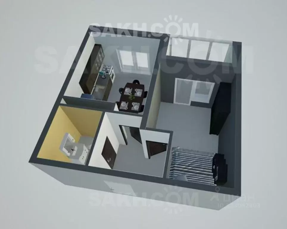 1-к кв. Сахалинская область, Южно-Сахалинск ул. 140-летия города ... - Фото 1