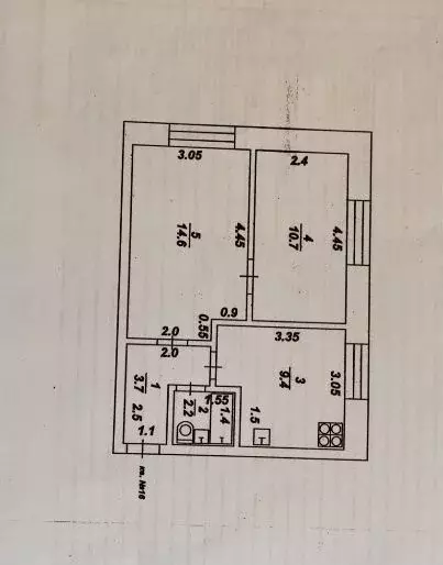 2-к кв. Башкортостан, Давлеканово ул. Беляева, 10 (41.0 м) - Фото 0