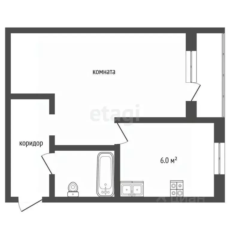 1-к кв. Ярославская область, Ярославль ул. Чехова, 9 (30.3 м) - Фото 2