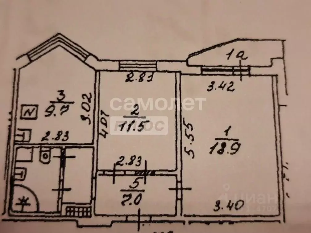 2-к кв. Москва Лодочная ул., 9К3 (51.4 м) - Фото 2