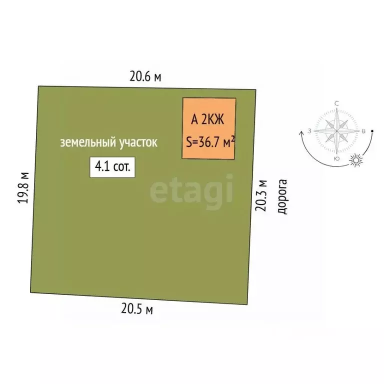 Дом в Тюменская область, Тюмень Автомобилист СНТ, ул. Сиреневая (37 м) - Фото 2