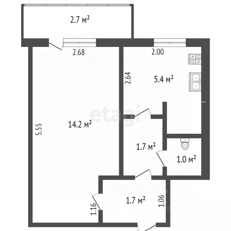 1-к кв. Ростовская область, Ростов-на-Дону ул. Текучева, 141 (25.8 м) - Фото 0