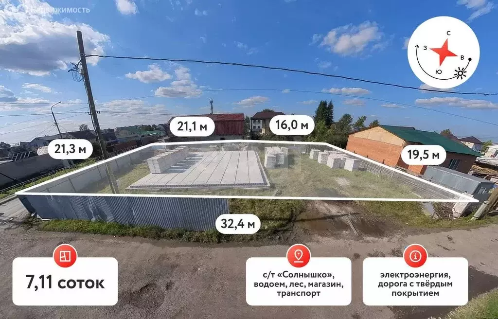 Участок в Тюмень, Барбарисовая улица (7.11 м) - Фото 1