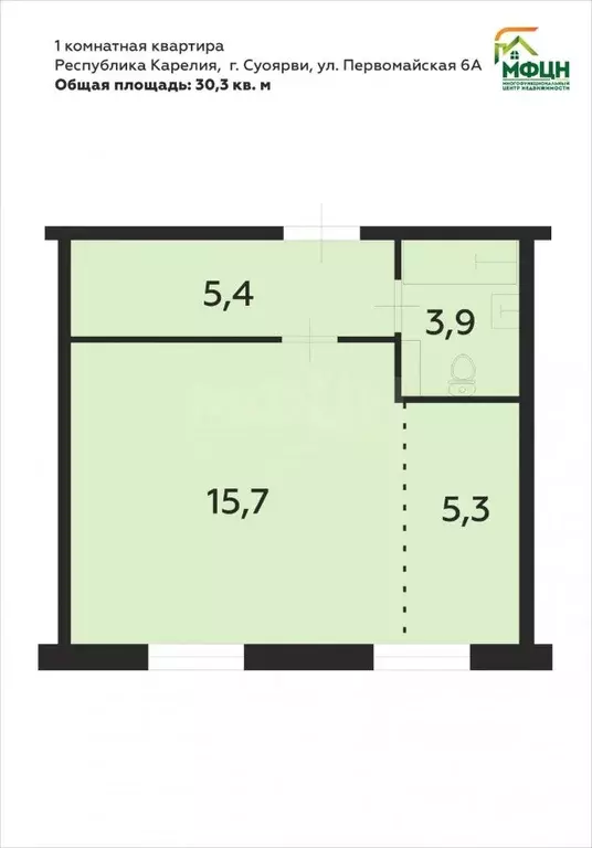 Студия Карелия, Суоярви Первомайская ул., 6А (30.3 м) - Фото 2