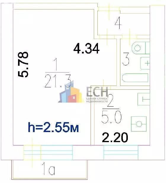 1-комнатная квартира: Москва, улица Каховка, 3к2 (31 м) - Фото 1